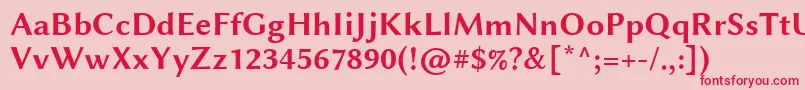LinbiolinumRb Font – Red Fonts on Pink Background