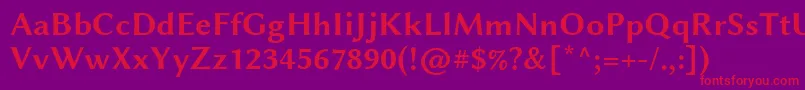 Police LinbiolinumRb – polices rouges sur fond violet