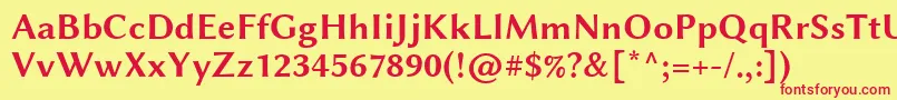LinbiolinumRb Font – Red Fonts on Yellow Background