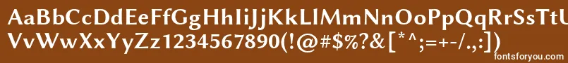 LinbiolinumRb Font – White Fonts on Brown Background