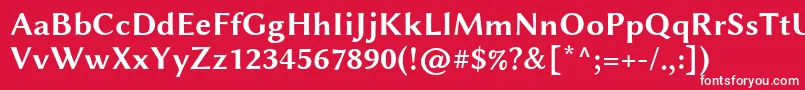 LinbiolinumRb Font – White Fonts on Red Background