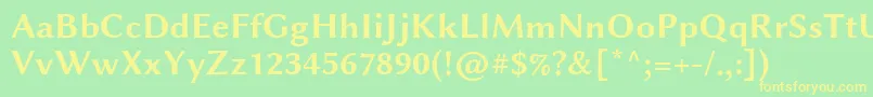 LinbiolinumRb Font – Yellow Fonts on Green Background