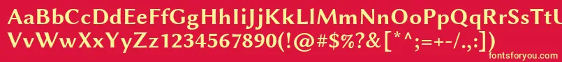 LinbiolinumRb Font – Yellow Fonts on Red Background