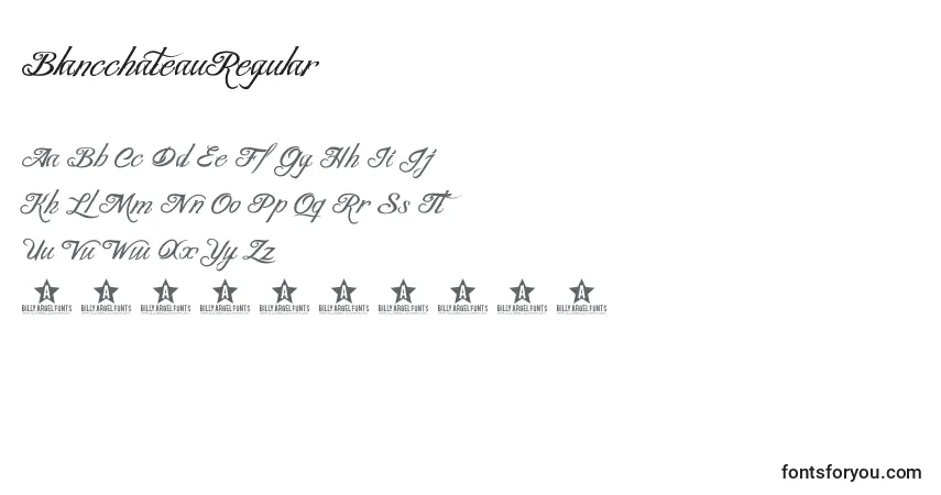 BlancchateauRegular-fontti – aakkoset, numerot, erikoismerkit