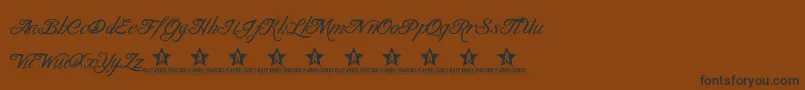 BlancchateauRegular Font – Black Fonts on Brown Background