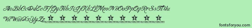 BlancchateauRegular Font – Black Fonts on Green Background