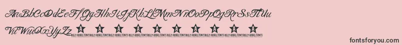 BlancchateauRegular Font – Black Fonts on Pink Background