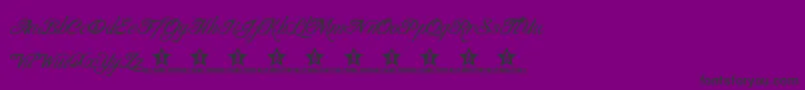 BlancchateauRegular Font – Black Fonts on Purple Background