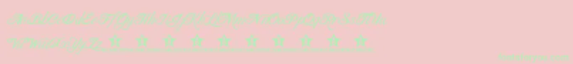 BlancchateauRegular Font – Green Fonts on Pink Background