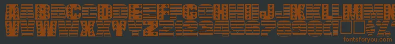 StarsandstripesPlainRegular Font – Brown Fonts on Black Background