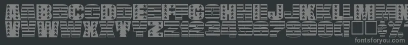 StarsandstripesPlainRegular Font – Gray Fonts on Black Background