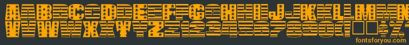 StarsandstripesPlainRegular Font – Orange Fonts on Black Background
