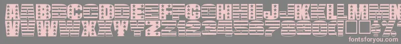 StarsandstripesPlainRegular Font – Pink Fonts on Gray Background