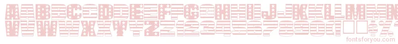 StarsandstripesPlainRegular-Schriftart – Rosa Schriften auf weißem Hintergrund