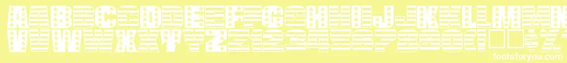 StarsandstripesPlainRegular Font – White Fonts on Yellow Background