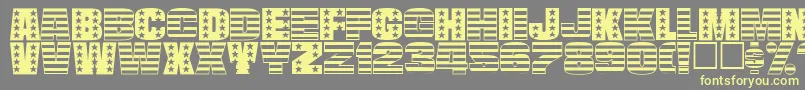 StarsandstripesPlainRegular Font – Yellow Fonts on Gray Background