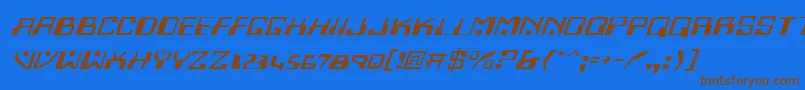 Homev2ei Font – Brown Fonts on Blue Background