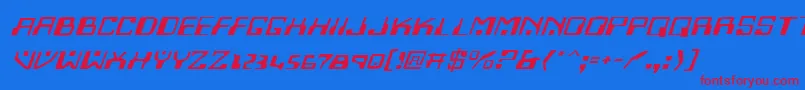 Homev2ei Font – Red Fonts on Blue Background