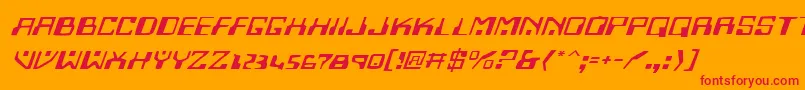 Homev2ei Font – Red Fonts on Orange Background