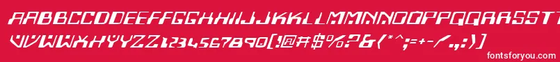 フォントHomev2ei – 赤い背景に白い文字