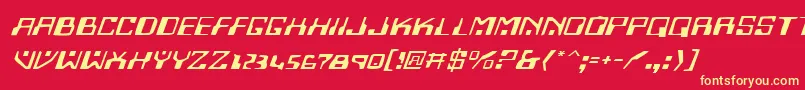 Homev2ei Font – Yellow Fonts on Red Background