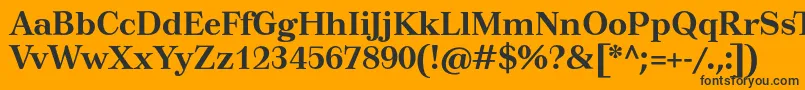TusartextBold Font – Black Fonts on Orange Background