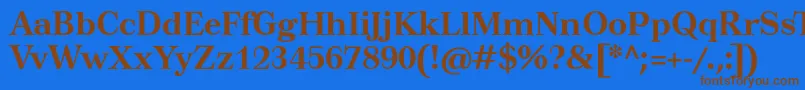 Шрифт TusartextBold – коричневые шрифты на синем фоне