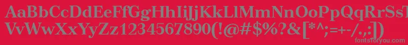 TusartextBold Font – Gray Fonts on Red Background