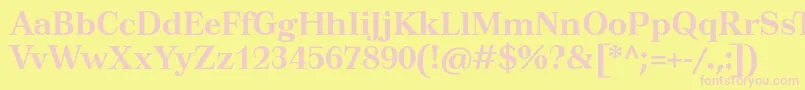 TusartextBold Font – Pink Fonts on Yellow Background