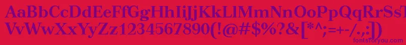 TusartextBold Font – Purple Fonts on Red Background