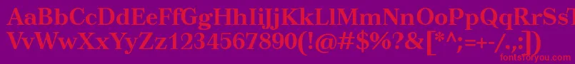 TusartextBold Font – Red Fonts on Purple Background