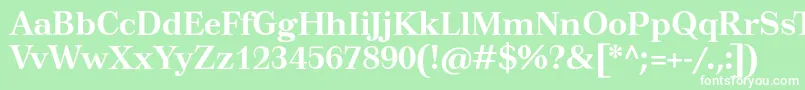 Czcionka TusartextBold – białe czcionki na zielonym tle