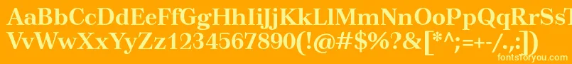 TusartextBold Font – Yellow Fonts on Orange Background