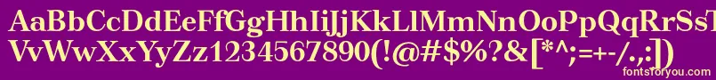 TusartextBold Font – Yellow Fonts on Purple Background