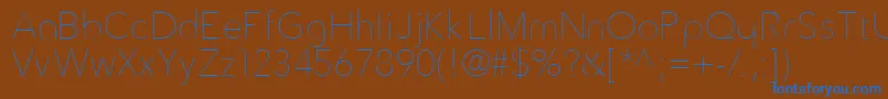 TrueTypola Font – Blue Fonts on Brown Background