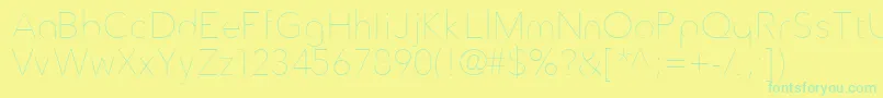 TrueTypola Font – Green Fonts on Yellow Background