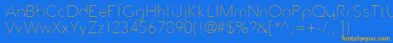 TrueTypola Font – Orange Fonts on Blue Background