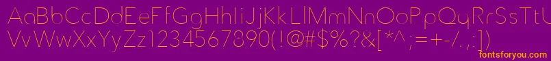 TrueTypola Font – Orange Fonts on Purple Background