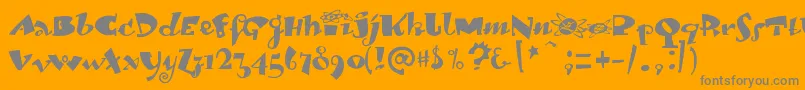 Lambadadexter Font – Gray Fonts on Orange Background
