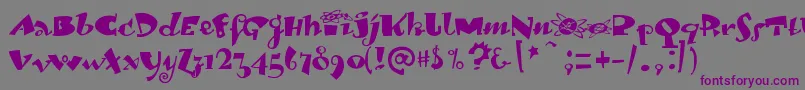 Lambadadexter Font – Purple Fonts on Gray Background