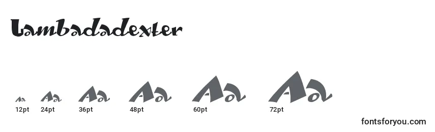 Lambadadexter Font Sizes