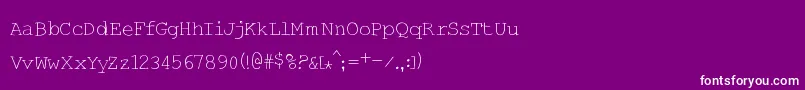 フォントHandtypist – 紫の背景に白い文字
