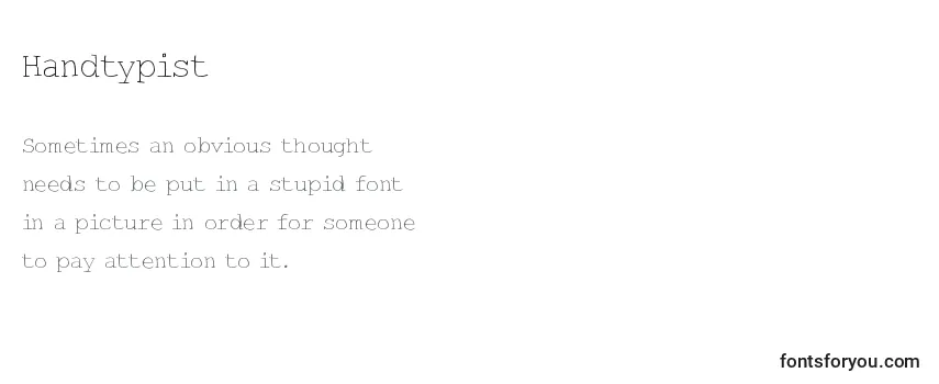 Review of the Handtypist Font