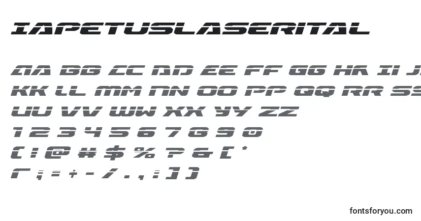 Fuente Iapetuslaserital - alfabeto, números, caracteres especiales