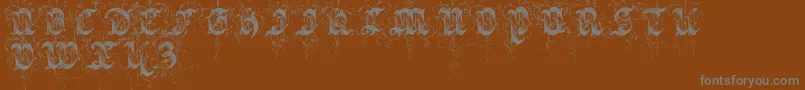 Шрифт Saraband – серые шрифты на коричневом фоне