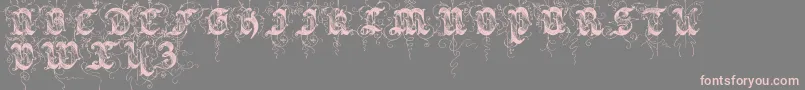 Weitere Informationen zur Saraband-Schriftart Saraband-Schriftart – Rosa Schriften auf grauem Hintergrund
