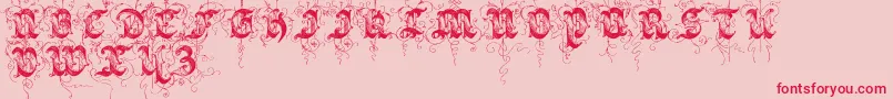 Weitere Informationen zur Saraband-Schriftart Saraband-Schriftart – Rote Schriften auf rosa Hintergrund