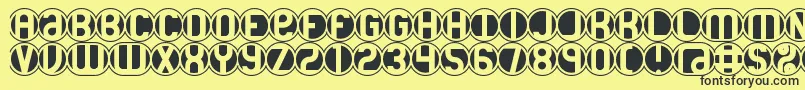 18HolesBrk Font – Black Fonts on Yellow Background