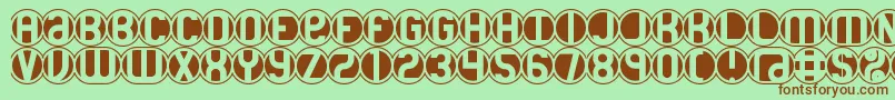 18HolesBrk Font – Brown Fonts on Green Background