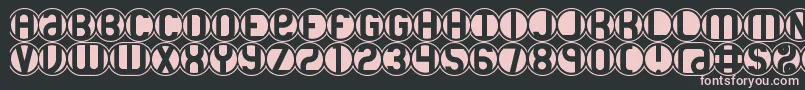 18HolesBrk Font – Pink Fonts on Black Background